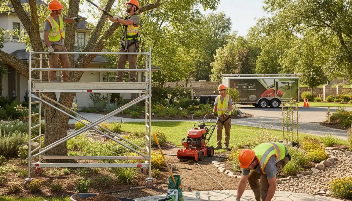 Denver, CO tree service crew providing landscape design for Colorado homes and outdoor spaces