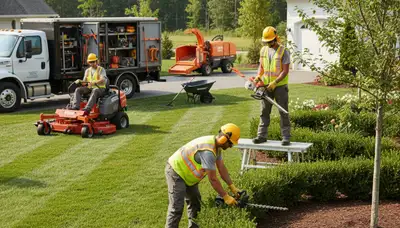 Denver tree service crew providing landscaping and tree care for healthy, low-maintenance yards