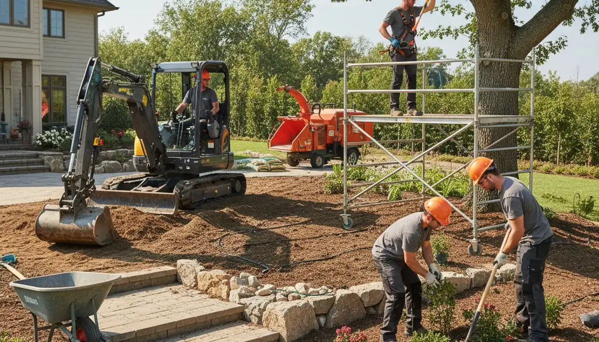 Denver tree service crew providing landscaping and tree care for healthy, low-maintenance yards