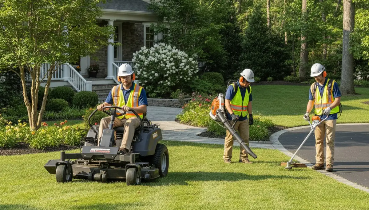 Denver, CO tree service crew providing professional tree removal and yard care for healthy, well-kept landscapes