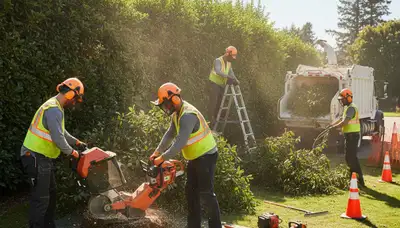Denver, CO tree service removing overgrown shrubs for residential yard cleanup