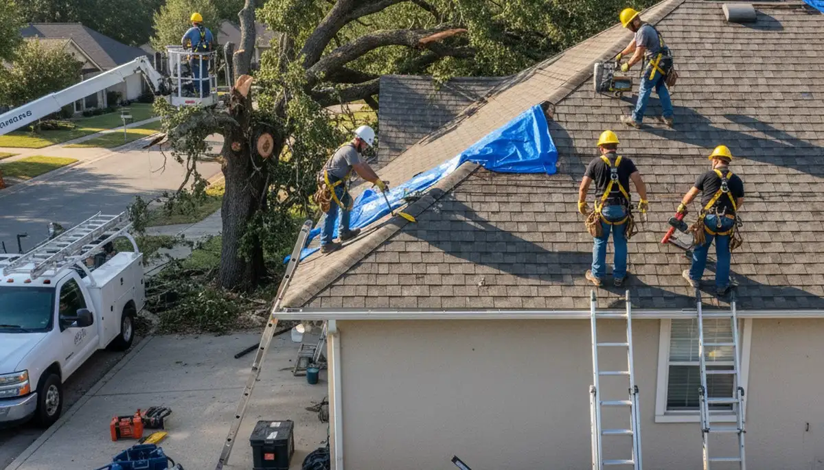 Storm damage tree cleanup in Denver, CO by Arbor Tree Care for hazard removal and property protection