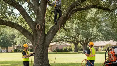 Denver arborist applying tree disease treatment in Denver, CO to protect infected trees