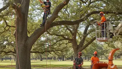 Denver, CO tree service crew pruning trees for safer, healthier landscapes