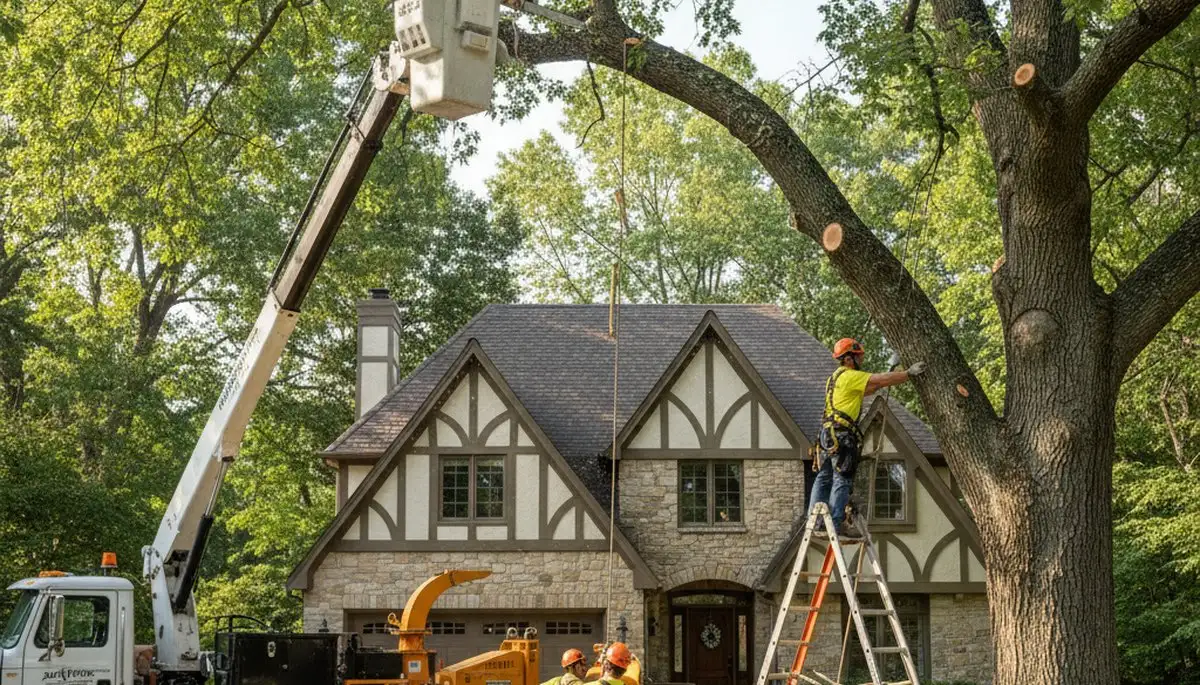 Tree service crew in Denver, CO providing professional tree removal and trimming services