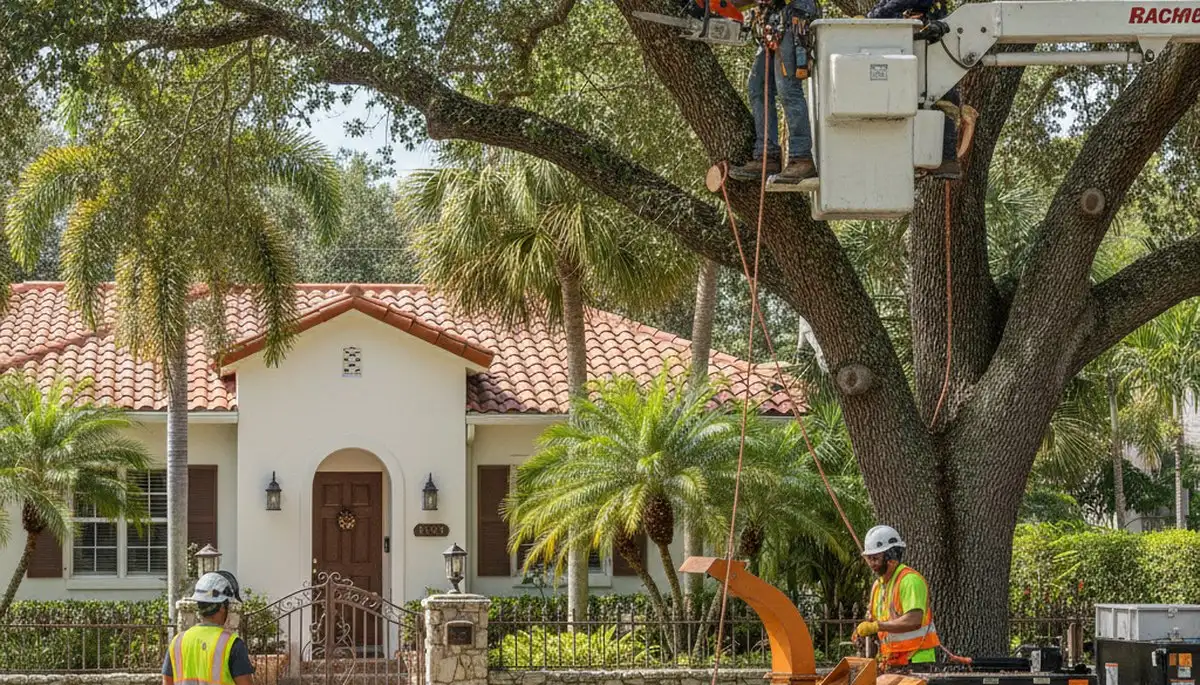 Tree service team in Denver, CO providing professional tree removal for residential properties