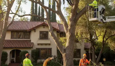Tree service crew in Denver, CO providing professional tree removal and trimming services