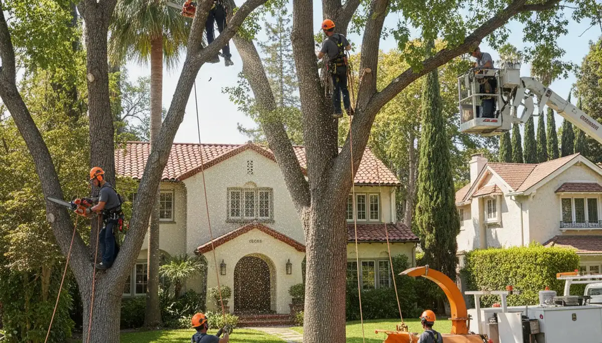 Tree service crew in Denver, CO providing professional tree removal and trimming assistance