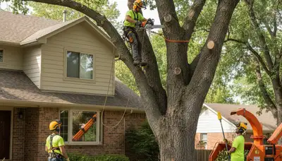 Tree service team in Denver, CO providing professional tree removal and trimming