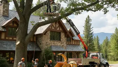 Denver, CO tree service crew providing tree removal for residential and commercial properties