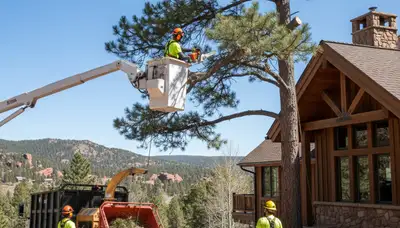 Tree service crew in Denver, CO providing professional tree removal for local homeowners