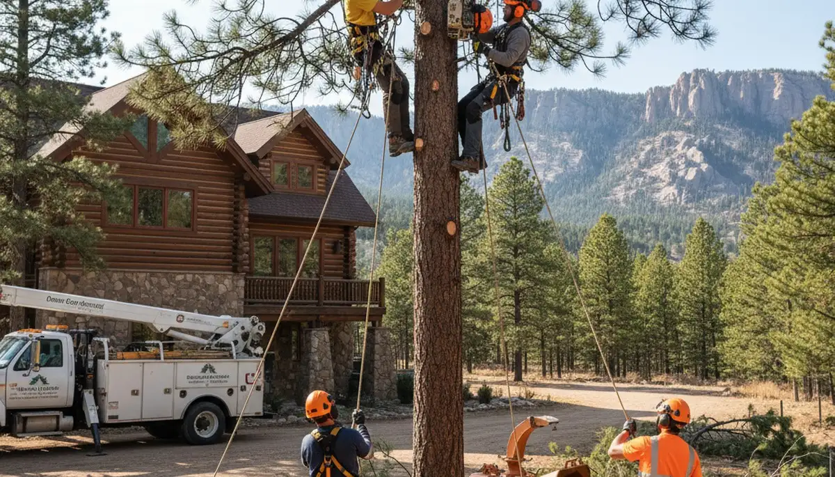 Tree service crew in Denver, CO providing professional tree removal and trimming services