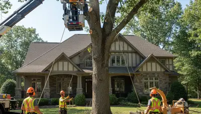 Tree service team in Denver, CO providing professional tree removal and trimming services