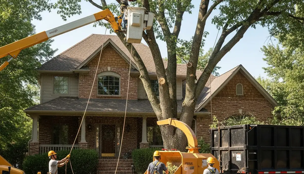 Tree service crew in Denver, CO providing professional tree removal and trimming services